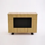 Oak chest of drawers with drawers made of solid wood for the living room VITA