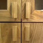 Oak solid wood bookcase for the living room of the DAVOS office