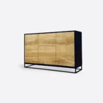 Oak chest of drawers ADEO III in industrial loft style