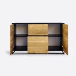Oak chest of drawers ADEO III in industrial loft style