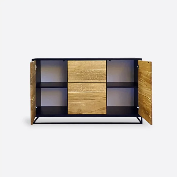 Oak chest of drawers ADEO III in industrial loft style