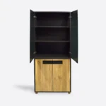 Duża witryna dębowa do salonu LAGOS