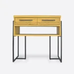 Oak herringbone console for hallway CARIN