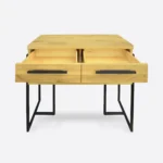 Oak herringbone console for hallway CARIN