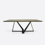 Industrial oak table with extra beds for the dining room BORNEO I