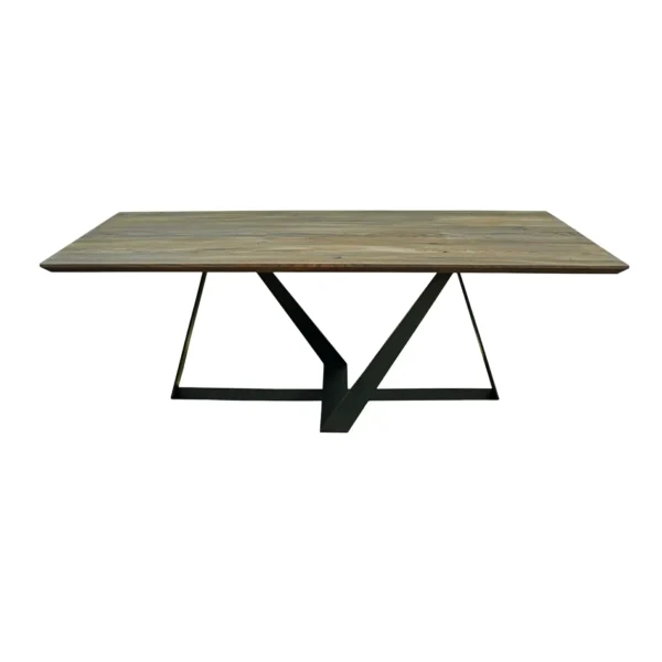 Industrial oak table with extra beds for the dining room BORNEO I