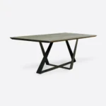 Industrial oak table with extra beds for the dining room BORNEO I