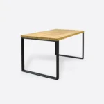 Stół industrialny z dębowym blatem loft do jadalni WESTA I