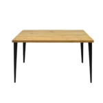 Modern oak table with a black base - VIVA