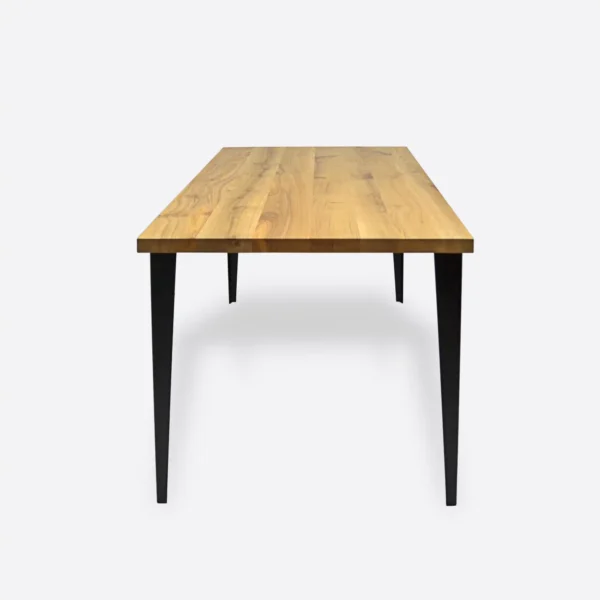 Modern oak table with a black base - VIVA