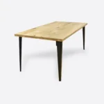 Modern oak table with a black base - VIVA