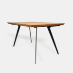 Oak table with black metal legs VITA
