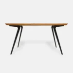 Oak table with black metal legs VITA