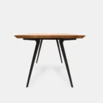 Oak table with black metal legs VITA