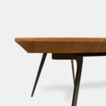 Oak table with black metal legs VITA