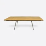 Oak table with black metal legs VITA