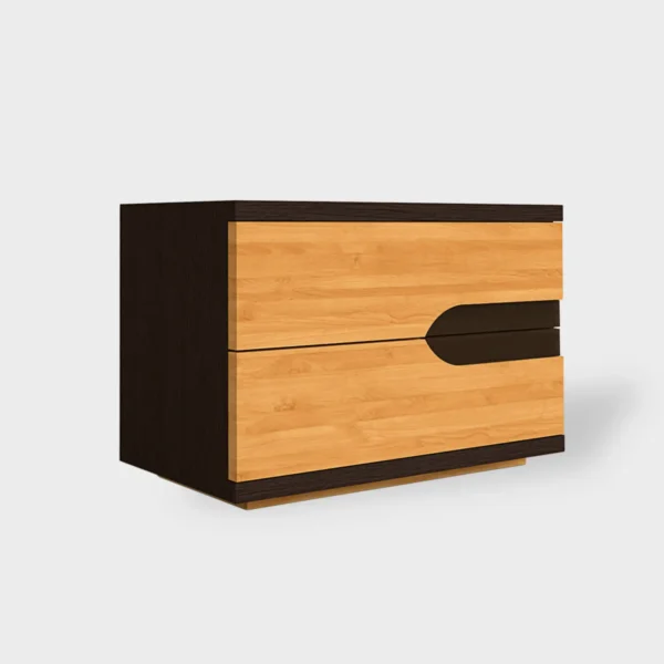 Bedside table with drawers made of solid wood for the bedroom LAGOS