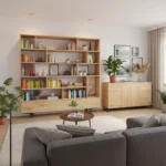 Solid Oak Chest of Drawers MERIS V + bookcase VIT (13)