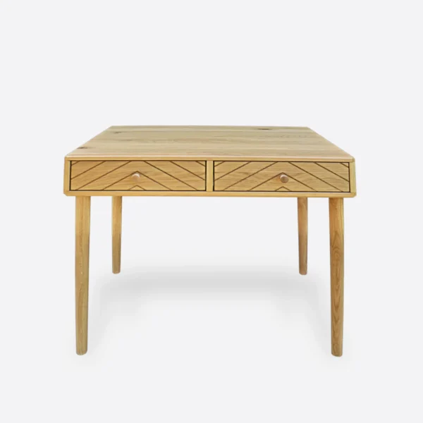 Schreibtisch Modern Writing Desk With 2 Drawers Made From Solid Oak Wood in  Scandinavian Style, Mesa Escritorio De Madera Maciza Roble 
