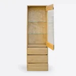 Oak display cabinet glazed showcase CORA