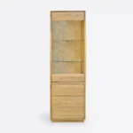 Oak display cabinet glazed showcase CORA