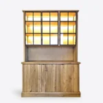 Oak sideboard with LED lighting display cabinet MARINO I