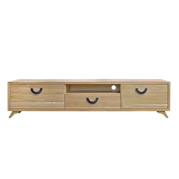 Oak TV cabinet with handles