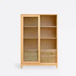 Modern display cabinet with glass sliding fronts COSTA