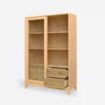 Modern display cabinet with glass sliding fronts COSTA