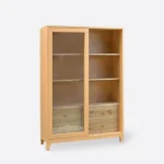 Modern display cabinet with glass sliding fronts COSTA