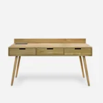 Wooden desk on legs made of solid wood AXEL III