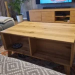 Oak coffee table for the NESS living room - realization