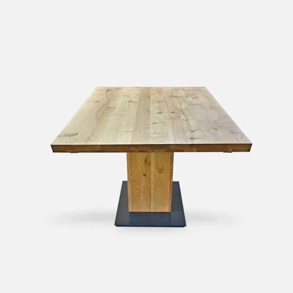 Table with oak top and metal base VENICE