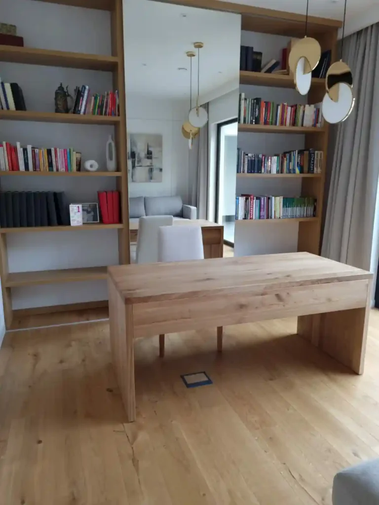 biurko dębowe Davos lakierowane
