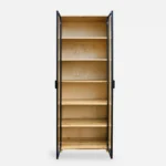 Oak glazed showcase pillar for living room DELIO