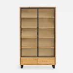 Wooden showcase with loft-style drawers for the living room DELIO IV (3)