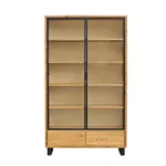 Wooden showcase with loft-style drawers for the living room DELIO IV (3)(1)