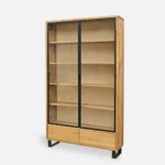 Wooden showcase with loft-style drawers for the living room DELIO IV (4)