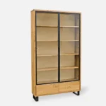 Wooden showcase with loft-style drawers for the living room DELIO IV (5)