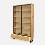 Wooden showcase with loft-style drawers for the living room DELIO IV (6)