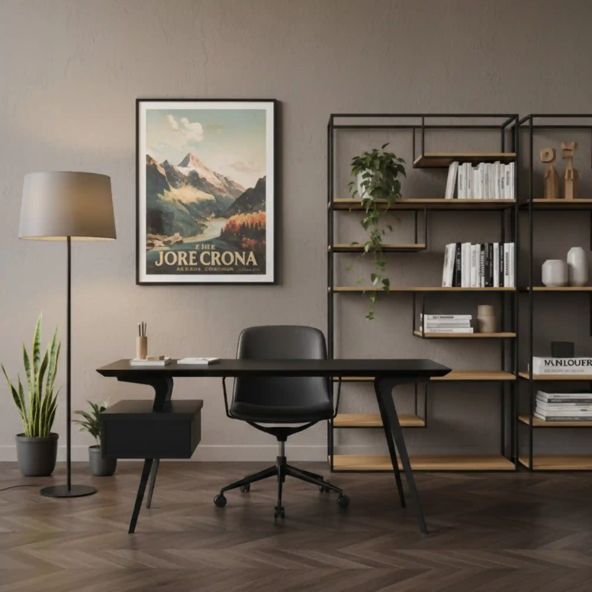 biurko VITA4 i regał DERA (2)