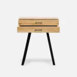 Oak console with two drawers