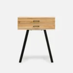 Oak console with two drawers