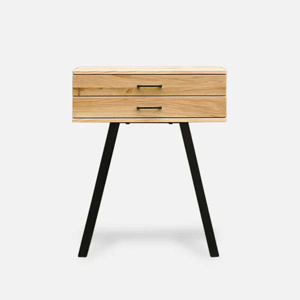 Oak console with two drawers