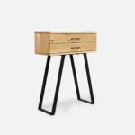 Oak console with two drawers