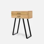 Oak console with two drawers