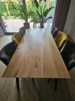 Oak table on metal legs with extensions CORTEZ - Image 10