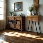 dębowa konsola jorgen II z 2 szufladami (2)