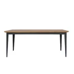 oak extending table with metal base VIVA II (10)