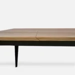 oak extending table with metal base VIVA II (1)